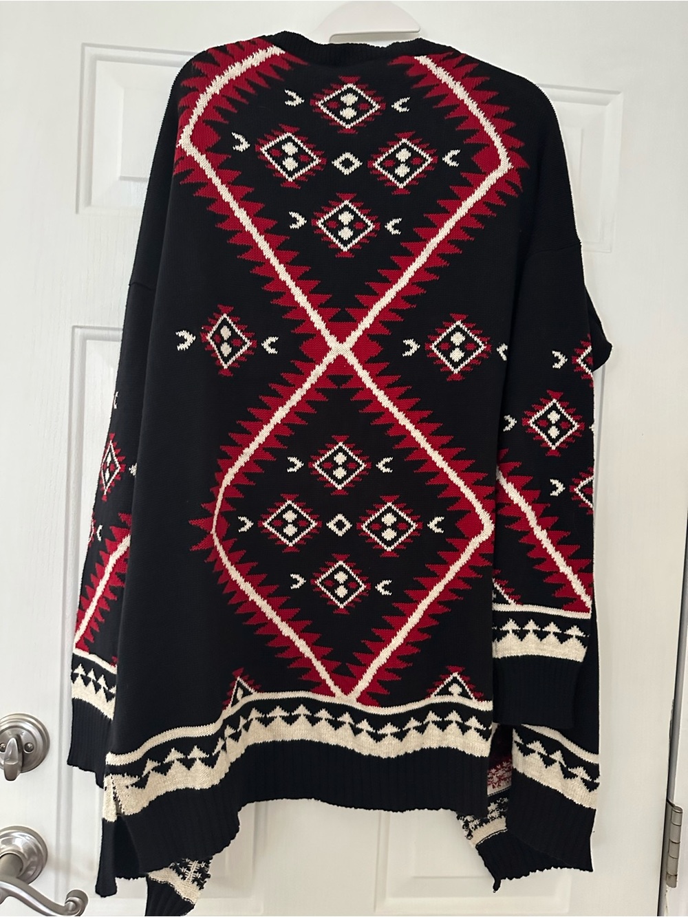 Lauren Ralph Lauren Southwestern Aztec Open Cardigan Sweater XL - Picture 2 of 10
